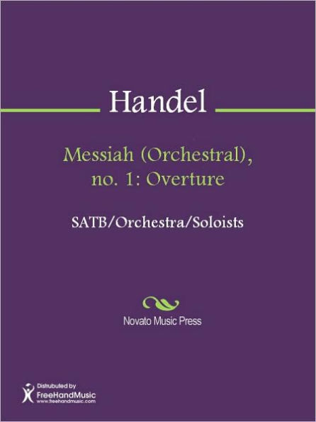 Messiah (Orchestral), no. 1: Overture