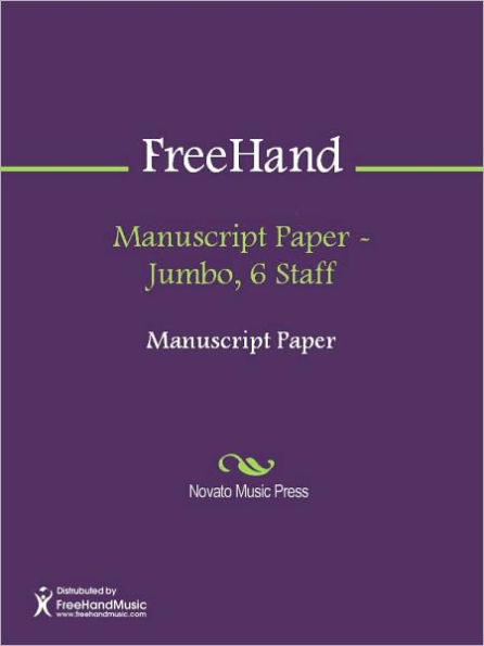 Manuscript Paper - Jumbo, 6 Staff