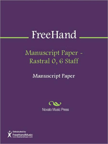 Manuscript Paper - Rastral 0, 6 Staff