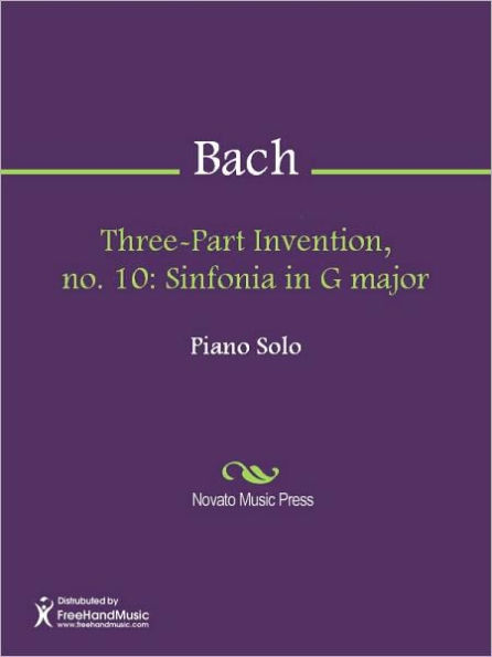 Three-Part Invention, no. 10: Sinfonia in G major