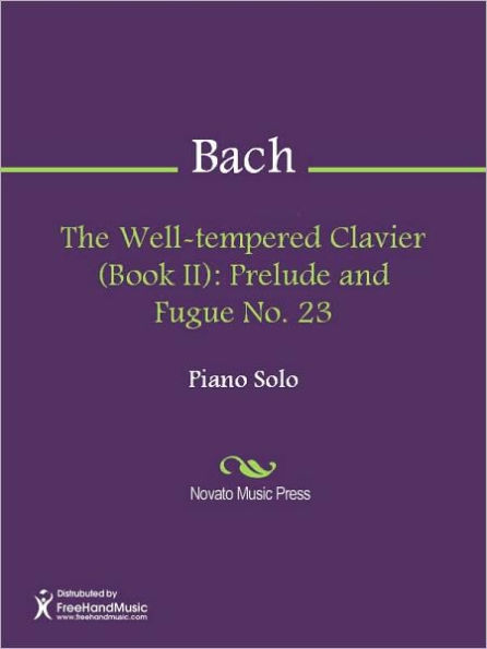 The Well-tempered Clavier (Book II): Prelude and Fugue No. 23