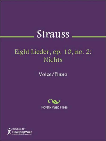 Eight Lieder, op. 10, no. 2: Nichts