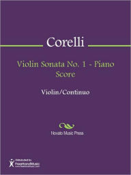 Title: Violin Sonata No. 1 - Piano Score, Author: Arcangelo Corelli