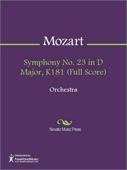 Symphony No. 23 in D Major, K181 (Full Score)