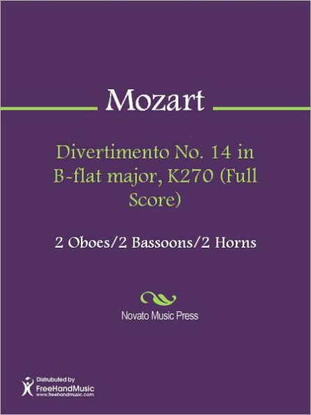 Divertimento No. 14 in B-flat major, K270 (Full Score)