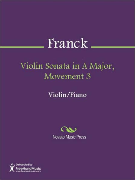 Violin Sonata in A Major, Movement 3