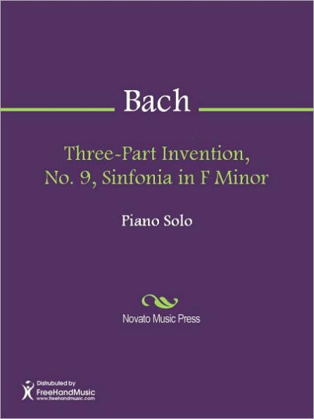 Three-Part Invention, No. 9, Sinfonia in F Minor
