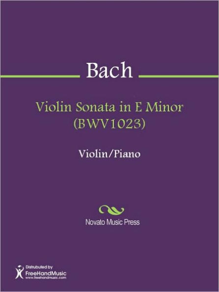 Violin Sonata in E Minor (BWV1023)