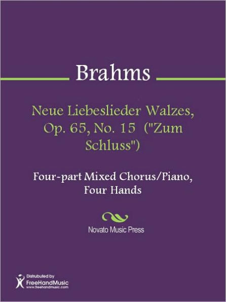 Neue Liebeslieder Walzes, Op. 65, No. 15 (Zum Schluss)