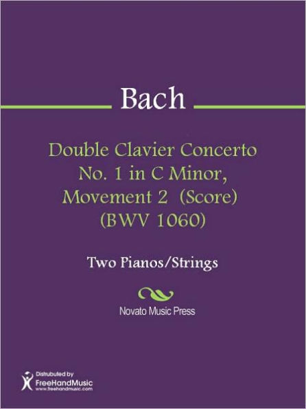 Double Clavier Concerto No. 1 in C Minor, Movement 2 (Score) (BWV 1060)
