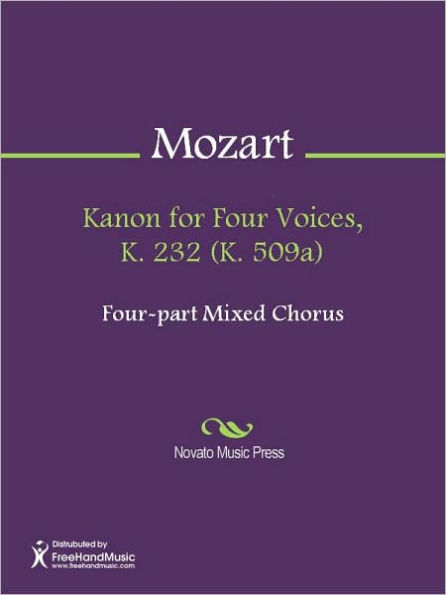 Kanon for Four Voices, K. 232 (K. 509a)