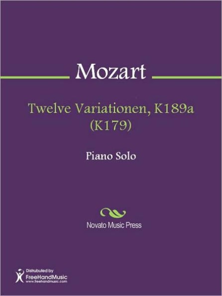 Twelve Variationen, K189a (K179)