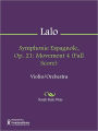 Symphonie Espagnole, Op. 21: Movement 4 (Full Score)