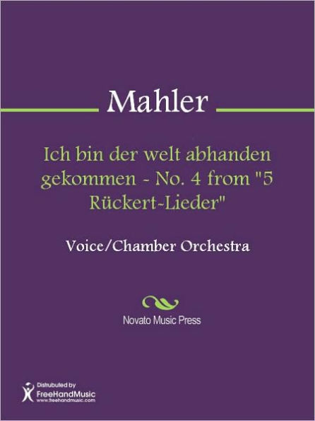 Ich bin der welt abhanden gekommen - No. 4 from 