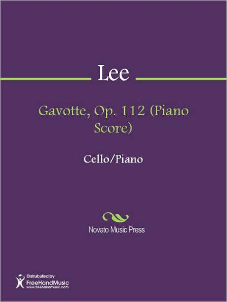 Gavotte, Op. 112 (Piano Score)