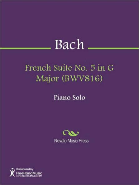 French Suite No. 5 in G Major (BWV816)