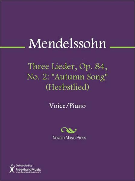 Three Lieder, Op. 84, No. 2: 