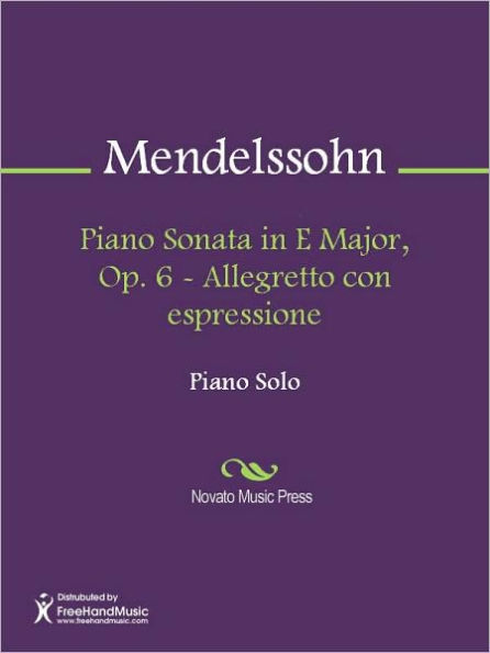 Piano Sonata in E Major, Op. 6 - Allegretto con espressione