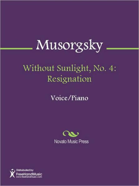 Without Sunlight, No. 4: Resignation