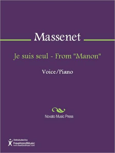 Je suis seul - From Manon