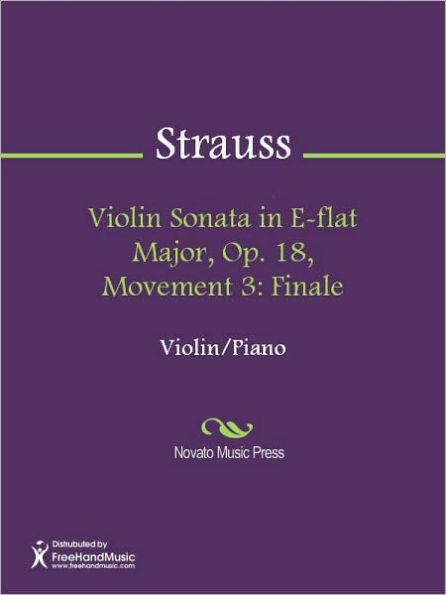 Violin Sonata in E-flat Major, Op. 18, Movement 3: Finale