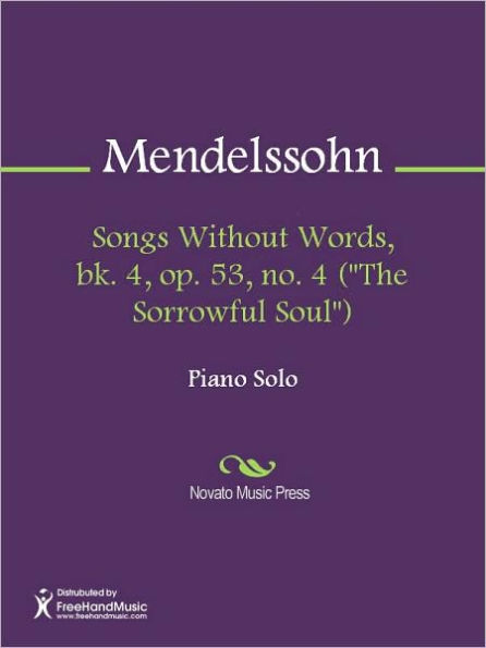 Songs Without Words, bk. 4, op. 53, no. 4 (
