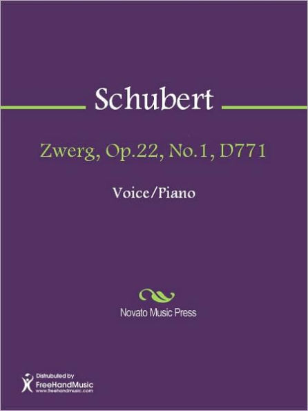 Zwerg, Op.22, No.1, D771