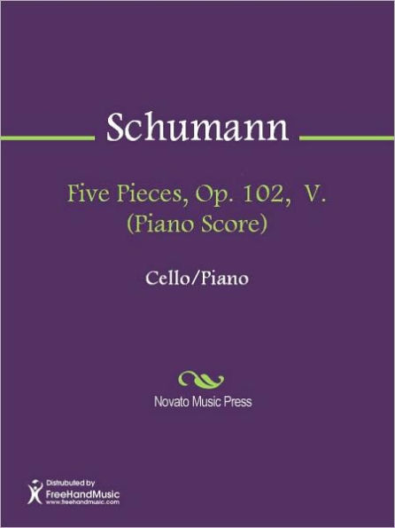 Five Pieces, Op. 102, V. (Piano Score)