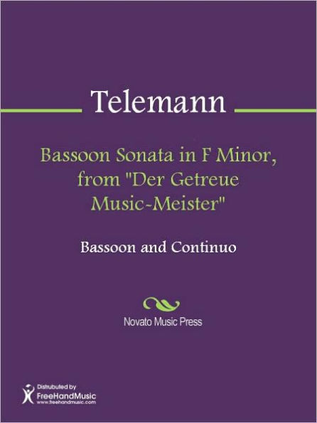 Bassoon Sonata in F Minor, from 