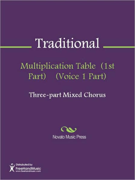 Multiplication Table (1st Part) (Voice 1 Part)