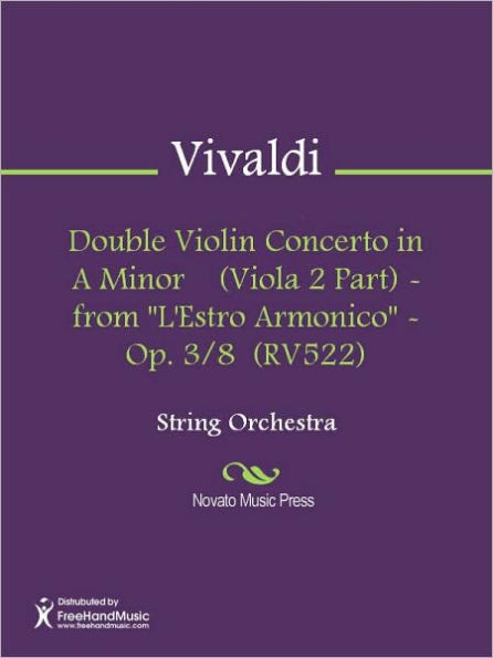 Double Violin Concerto in A Minor (Viola 2 Part) - from 