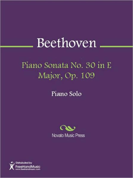 Piano Sonata No. 30 in E Major, Op. 109