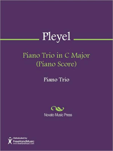 Piano Trio in C Major (Piano Score)
