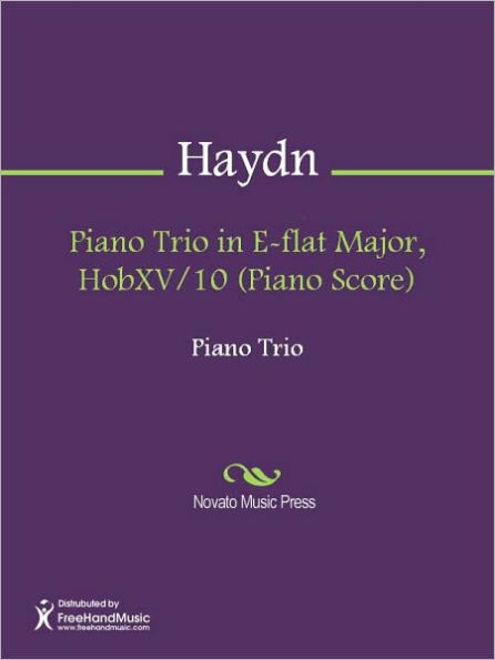 Piano Trio in E-flat Major, HobXV/10 (Piano Score)
