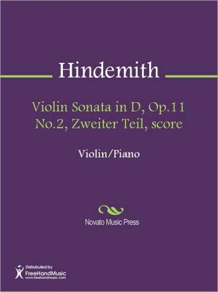 Violin Sonata in D, Op.11 No.2, Zweiter Teil, score