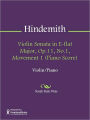 Violin Sonata in E-flat Major, Op.11, No.1, Movement 1 (Piano Score)