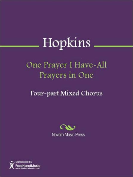 One Prayer I Have-All Prayers in One