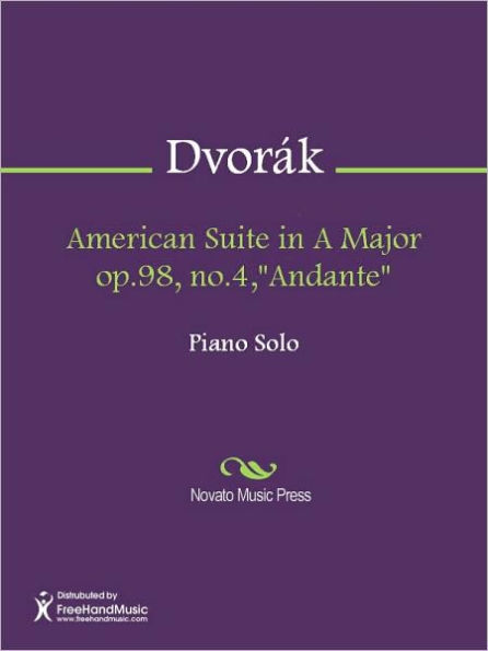 American Suite in A Major op.98, no.4,