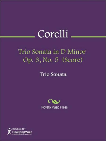 Trio Sonata in D Minor Op. 3, No. 5 (Score)