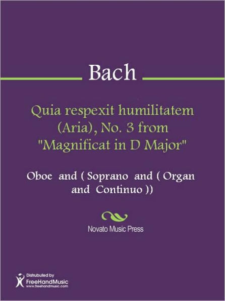 Quia respexit humilitatem (Aria), No. 3 from 