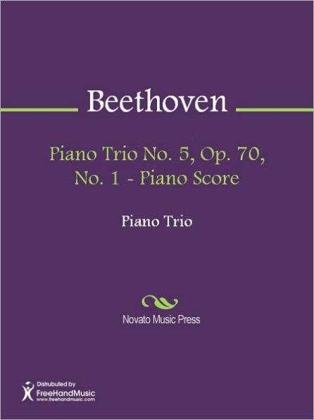 Piano Trio No. 5, Op. 70, No. 1 - Piano Score