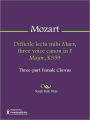 Difficile lectu mihi Mars, three voice canon in F Major, K559