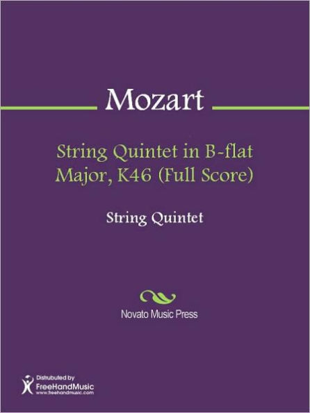 String Quintet in B-flat Major, K46 (Full Score)