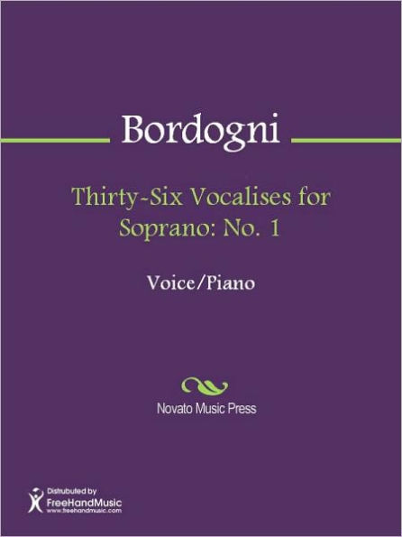 Thirty-Six Vocalises for Soprano: No. 1