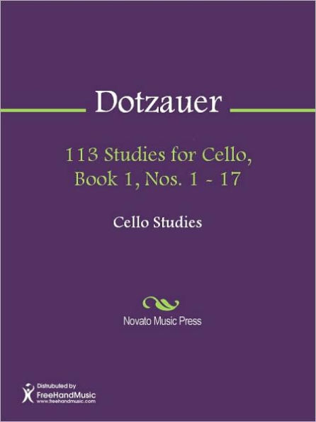 113 Studies for Cello, Book 1, Nos. 1 - 17