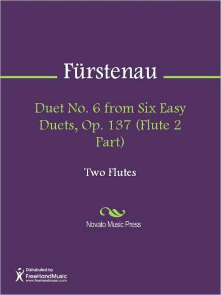Duet No. 6 from Six Easy Duets, Op. 137 (Flute 2 Part)