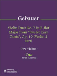 Title: Violin Duet No. 7 in B-flat Major from 