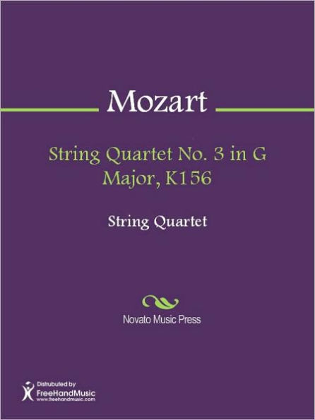 String Quartet No. 3 in G Major, K156