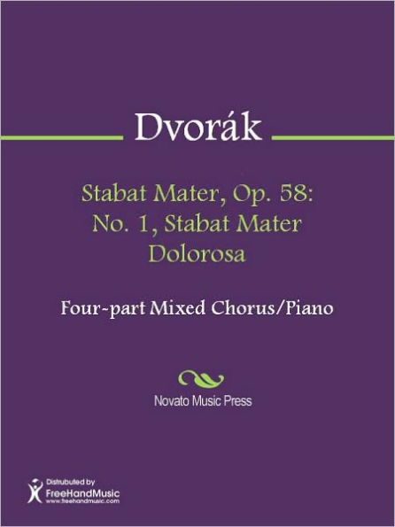 Stabat Mater, Op. 58: No. 1, Stabat Mater Dolorosa