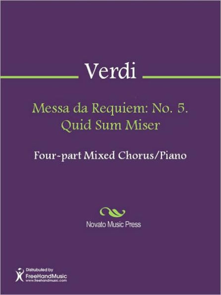 Messa da Requiem: No. 5. Quid Sum Miser